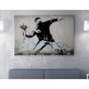 Banksy dekoratív vászonfestmény, 70x100 cm, keretezett