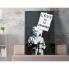 Banksy dekoratív vászonfestmény, 70x100 cm, keretezett