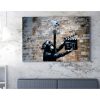 Banksy dekoratív vászonfestmény, 70x100 cm, keretezett