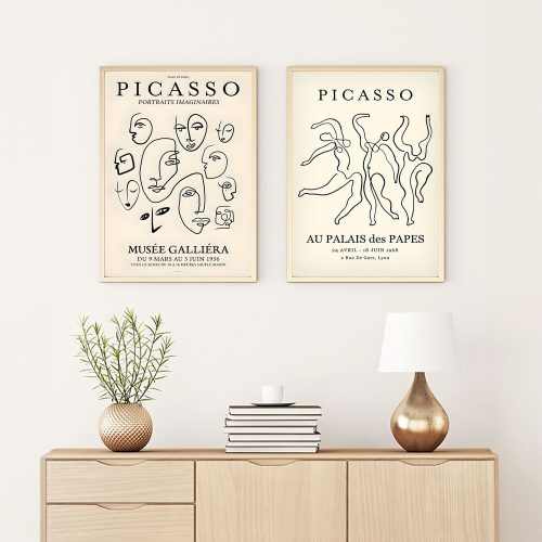 Stílusos MDF keretes festőkészlet (2 db) | 50x70 cm