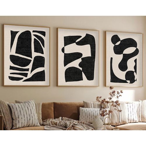 Elegáns 3 részes keretes MDF festőkészlet, 50x70 cm