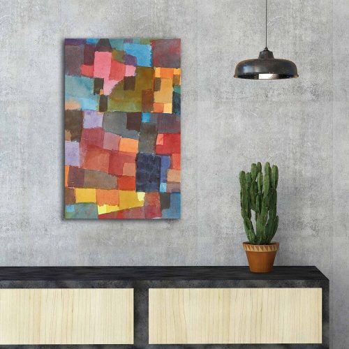 Paul Klee Dekoratív vászonfestmény, 45x70 cm, Velúr
