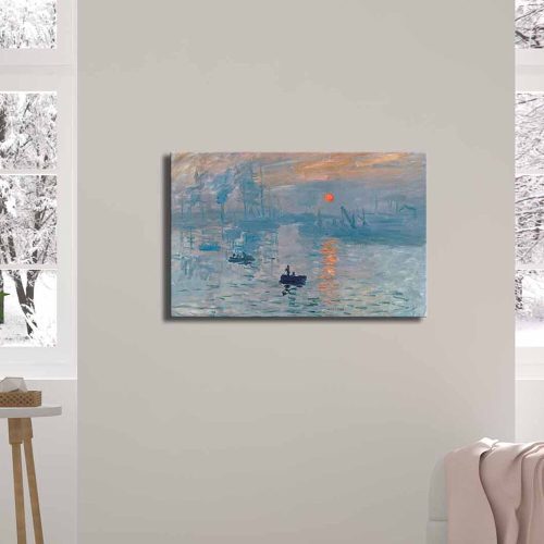 Claude Monet Dekoratív vászonfestmény, 45x70 cm, Velúr