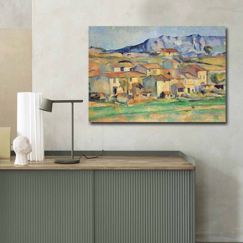 Cézanne dekoratív vászonfestménye, 70x100 cm, Velúr