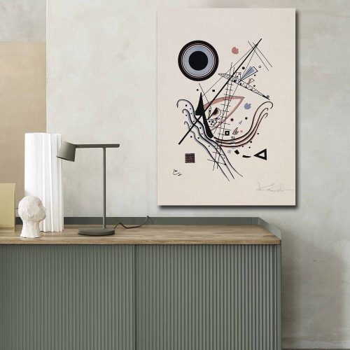 Kandinsky dekoratív vászonfestmény, 70x100 cm, Velúr