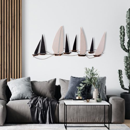 Kézzel készített fém faltartozék, 117 x 52 cm | 100% fém, egyedi design