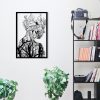 Elegáns fekete fém faltartozék, 42 ​​x 62 cm | Tartós 1,2 mm
