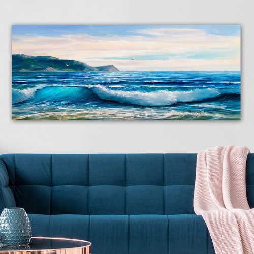Elegáns vászonfestmény, 50 x 120 cm, fakeret