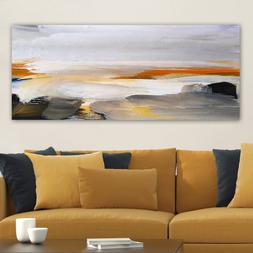 Elegáns vászonfestmény, 50 x 120 cm, 100% fa keret