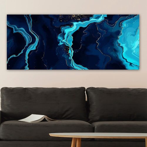 Elegáns vászonfestmény, 50 x 120 cm, 100% fa keret