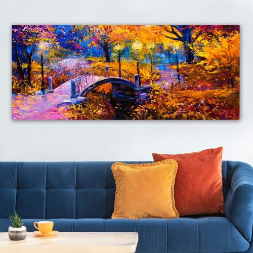 Elegáns vászonfestmény, 50 x 120 cm, fakeret