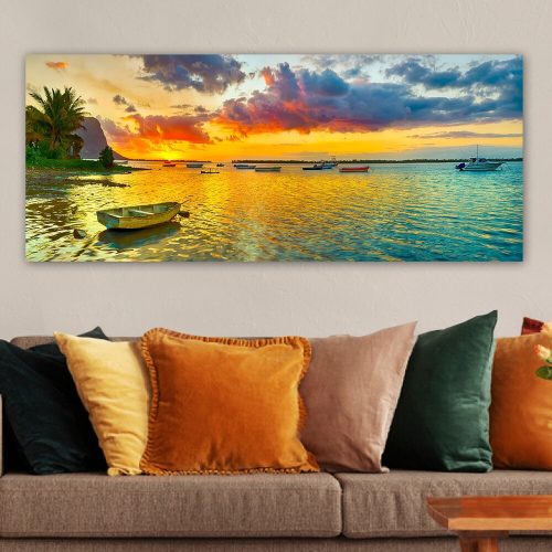 Elegáns vászonfestmény, 50 x 120 cm, fakeret