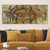 Richard Pousette Dart sivatagi vászonfestménye, 50x120 cm
