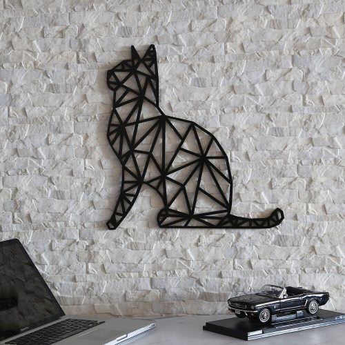 Elegáns fekete fa faltartozék, 46 x 48 cm | 100% MDF