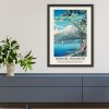 Elegáns keretes festmény, 55x75 cm, 100% fa keret