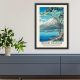 Elegáns keretes festmény, 55x75 cm, 100% fa keret