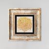 Keretes dekoratív festmény, 20x20 cm, 100% kő és fa