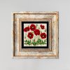 Keretes dekoratív festmény, 20x20 cm, 100% kő és fa