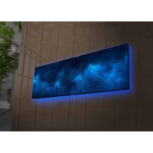 LED-es világítóvászon festmény, 30x90 cm, Velúr, Fakeret