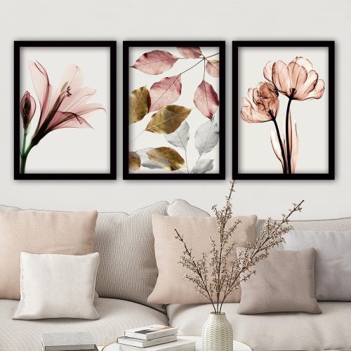 Elegáns 3 részes keretes művészi készlet, 35x45 cm, MDF és műanyag