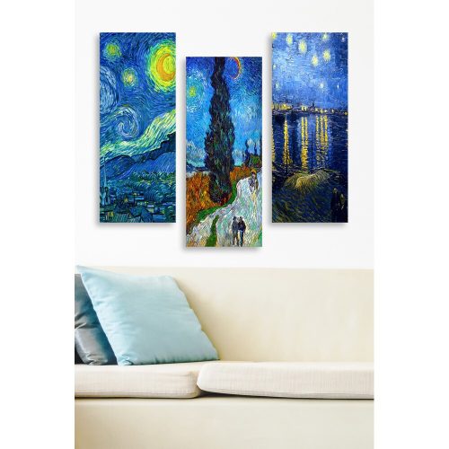 Vincent van Gogh dekoratív MDF festőkészlet (3 részes)