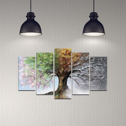 5 részes MDF dekoratív festőkészlet, 110 x 60 cm | 100% MDF, 3 mm vastag | Stílusos művészet otthoni dekorációhoz