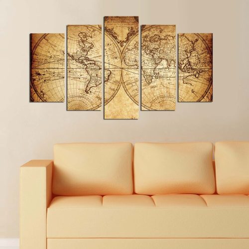 5 részes MDF dekoratív festőkészlet, 110 x 60 cm | 100% MDF, 3 mm vastag | Stílusos művészet otthoni dekorációhoz