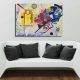 Vaszilij Kandinszkij vászonfestmény, 70x100 cm, fakeret