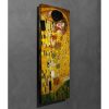 Gustav Klimt "A csók" vászonfestmény, 30x80 cm | 100% vászon, fa keret, elegáns lakberendezés