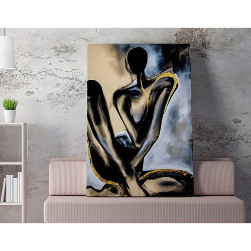 Elegáns vászonfestmény, 50x70 cm, keretes mű, 50% pamut