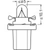 OSRAM EREDETI AUXILIÁRIS FÉNY 12V 1W BX8.5D