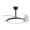 LED mennyezeti ventilátor 36w/3CCT fekete slim + távirányító, dimmelhető, 2880 lm, Optonica, 19105