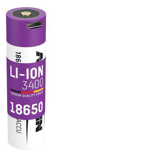 Újratölthető elem 18650 típusú 3400 (min. 3250 mAh) USB C típusú töltőcsatlakozóval
