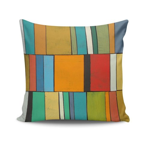 Stílusos párnahuzat 43x43 cm, 50% pamut/50% poliészter, mosható és vasalható, rejtett cipzárral záródó | Tökéletes otthoni dekorációhoz és kényelemhez