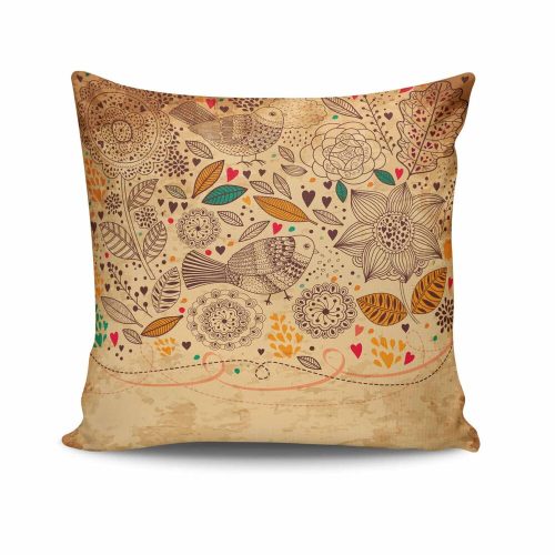 Stílusos párnahuzat 43x43 cm, 50% pamut/50% poliészter, mosható és vasalható, rejtett cipzárral záródó | Tökéletes otthoni dekorációhoz és kényelemhez