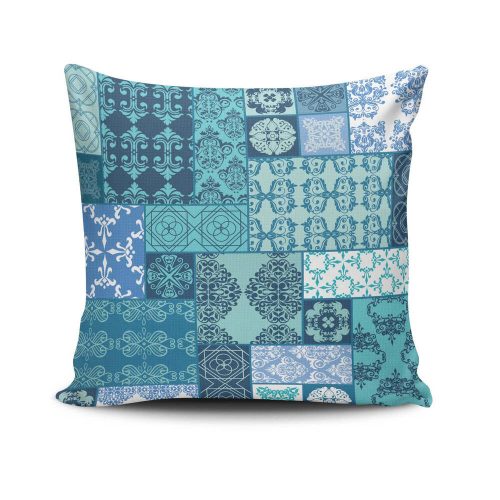 Stílusos párnahuzat 43x43 cm, 50% pamut/50% poliészter, mosható és vasalható, rejtett cipzárral záródó | Tökéletes otthoni dekorációhoz és kényelemhez