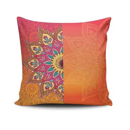 Stílusos párnahuzat 43x43 cm, 50% pamut/50% poliészter, mosható és vasalható, rejtett cipzárral záródó | Tökéletes otthoni dekorációhoz és kényelemhez