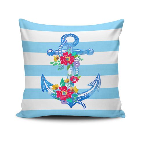 Stílusos párnahuzat 43x43 cm, 50% pamut/50% poliészter, mosható és vasalható, rejtett cipzárral záródó | Tökéletes otthoni dekorációhoz és kényelemhez