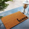Tartós Coco lábtörlő, 70 x 40 cm, barna és fekete | 100% kókuszrost | Környezetbarát, stílusos bejárati szőnyeg otthoni és irodai használatra