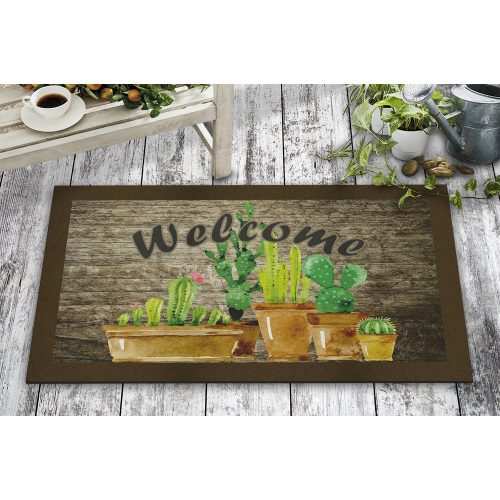 Tartós PVC lábtörlő, 45 x 70 cm | 50% nem szőtt filc és 50% PVC | Ideális beltéri/kültéri használatra, stílusos és funkcionális bejárati megoldás
