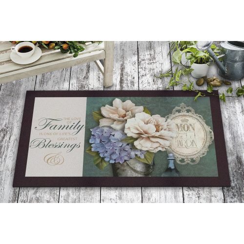 Tartós PVC lábtörlő, 45 x 70 cm | 50% nem szőtt filc és 50% PVC | Ideális beltéri/kültéri használatra, stílusos és funkcionális bejárati megoldás
