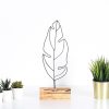 Elegáns fekete dísztárgy, 17 x 41 x 3,5 cm | 100% fém (2 mm) és fa alap | Stílusos  a modern lakberendezéshez és irodai helyiségekhez