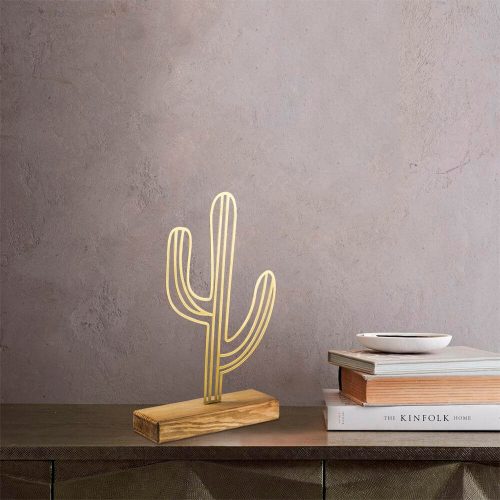 Elegáns arany dísztárgy, 22 x 41 x 4 cm | 100% fém (1,5 mm) és tömörfa alap (4 cm) | Egyedi design természetes fa variációkkal