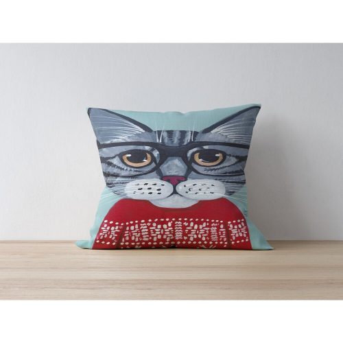Stílusos párnahuzat, 43 x 43 cm, 50% poliészter és 50% pamut | Digitális nyomtatás, 30°C-on mosógépben mosható | Tökéletes otthoni dekorációhoz és kényelemhez