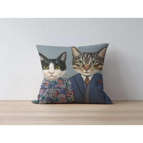Stílusos párnahuzat, 43 x 43 cm, 50% poliészter és 50% pamut | Digitális nyomtatás, 30°C-on mosógépben mosható | Tökéletes otthoni dekorációhoz és kényelemhez