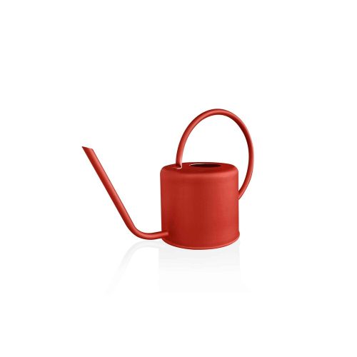 Tartós fém növényi öntöző, 1,5L, 13 x 13 x 12 cm, élénkpiros | 100% fém konstrukció | Ideális beltéri és kültéri kertészkedéshez, stílusos és funkcionális