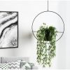 Stílusos Black Metal Jardiniere, 25 x 25 x 25 cm | 100% tartós fém | Tökéletes bel- és kültéri növényekhez, elegáns design otthoni dekorációhoz