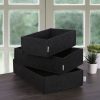 Prémium filc íróasztal rendszerező készlet (3 db) - Fekete, 32x21x7,5cm, 29x17,5x7,5cm, 25,5x14x7,5cm | 100% filc | Stílusos és funkcionális otthoni irodába