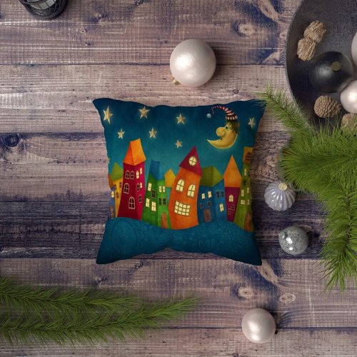 Stílusos párnahuzat, 43 x 43 cm, 50% poliészter és 50% pamut | Digitális nyomtatás, 30°C-on mosógépben mosható | Tökéletes otthoni dekorációhoz és kényelemhez