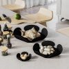 Elegáns dekoratív fém kiegészítő készlet (3 db) | 100% fém, 1,5 mm vastagság | Nagy 36x36, Közepes 26,5x26,5, Kicsi 13x13 | Elegáns fekete felület a modern dekorációhoz